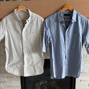 TWO All Saints Men's Shirts Hungtingdon SS & Redondo HS